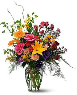 Букет хризантем в вазе