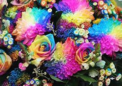 Как красить цветы Крашенные цветы